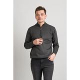 Akçaylar Regular Fit Yarım Balıkçı Fermuarlı Akrilik Viskon Karışımlı Erkek Triko Kazak - 2XL - Antrasit