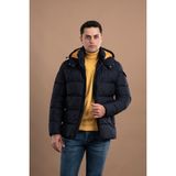 Akçaylar Slimfit Kapşonlu Astarlı Erkek Şişme Puffer Mont - 56 - Lacivert