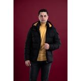 Akçaylar Slimfit Kapşonlu Astarlı Erkek Şişme Puffer Mont - 58 - Siyah
