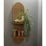 Akçe Home Gökkuşağı Duvar Rafı Meşe MDF Malzemeden Modern 70 x 20 cm Ölçülerinde