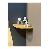 akçehome Köşe Rafı Üçgen Kenarlı 25cm 1 Adet Estetik ve Pratik Mutfak Banyo Salon Çalışma Oturma Odası Rafı