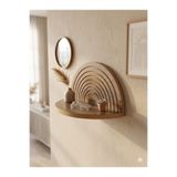 akçehome Modern Bohem Kemerli Duvar Rafı | Sukulent ve Obje Rafı | 35x19x17 cm