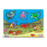 Akçiçek 460 30x20 cm Ahşap Eğitici Puzzle/Deniz Hayvanları