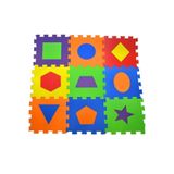 AKCICEK Oyuncak Eva Puzzle 33x33cm X 13Mm Yer Matı Geometrik Şekiller (9 Parça)