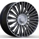 AKD-A0013-01-1 8.5x20" 5X112 ET36 66.6 Black Machined 20 İnç Jant Takımı (4 Adet)