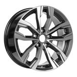 AKD-DX10531-02 17 Inç 4X100 Clio Symbol Megane Captur Uyumlu ET40 60.1 Gun Metal Diamond 17 Inç Jant Takımı (4 Adet)