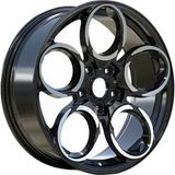 AKD-DX123-06 15 Inç 4X100 Clio Symbol Megane Corsa Uyumlu ET35 67.1 Black 15 Inç Jant Takımı (4 Adet)