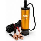 AKD Sıvı Transfer Pompası Filtreli Mazot Su Yağ Aktarma Pompası 12V Akü Bağlantılı Yüksek Performans