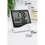 AKDAG HOME Dijital Termometre Sıcaklık Ve Nem Ölçer Masa Saati Alarm