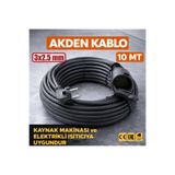 AKDEN Kablo 10 Metre 3x2,5mm Uzatma Kablosu Tam Kesit Kaynak Makinası Kullanıma Uygundur