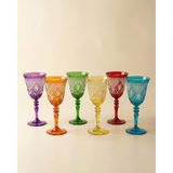 Akden Store El Kesmesi Kristal Dekor Kadeh / Su Bardağı 270CC - Renkli