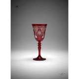 Akden Store Kristal Dekor Akça Serisi Modern Ayaklı Kadeh 270 cc - Bordo