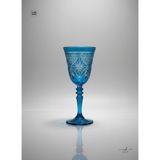 Akden Store Kristal Dekor Akça Serisi Modern Ayaklı Kadeh 270 cc - Turkuaz