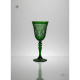 Akden Store Kristal Dekor Akça Serisi Modern Ayaklı Kadeh 270 cc - Yeşil