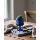 Akden Store Magnolia Dondurmalık,tatlı Kasesi & Kahve Yanı Su Bardağı - Mavi