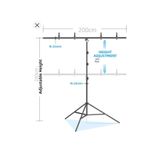 Akdeniz 200x200cm Tstand Fon Perde Tutucu 4 Adet Mandal