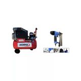 Akdeniz 24 Lt. Yağlı Hava Kompresörü+Nail F50C 1850 Havalı Brad Çivi Tabancası 15 - 50 M