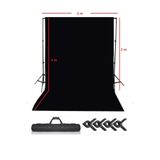 Akdeniz Black screen Siyah fon perde 2x3m fotoğraf ve ürün çekimleri için +fon standı
