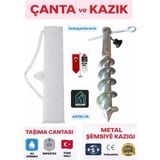 Akdeniz Deniz Piknik Balkon Plaj Şemsiye Çanta + Kazık - Gri