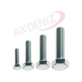 Akdeniz DIN933 M5*10 Mm Galv. Kaplamalı Cıvata 2500 Adet