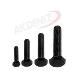 Akdeniz DIN933 M8*65 Mm Siyah Cıvata 1000 Adet