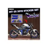 AKDESEN Yamaha MT-25 2015 Gri Sticker Set