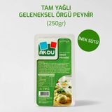 Akdu Peynir Tam Yağlı Taze Örgü Peyniri - 250 Gr - %100 İnek Sütünden, Az Tuzlu, Yumuşak Dokulu