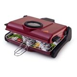 AKEL AB661 1200 W Bordo Elektrikli Izgara, Kokusuz ve Dumansız Mangal, Barbekü