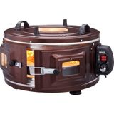 Akel AF220 34 Lt Büyük Boy Yuvarlak Davul Fırın, 53 cm, Sülale Boy, Termostatlı, Üst & Ön Gözetleme Camlı, 1 Tepsi - Bakır