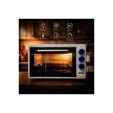 Akel AF280LF 32 Litre Beyaz Midi Fırın, Mavi LED Düğme, Iç Aydınlatma, Turbo Fan, Zaman & Isı Ayarı