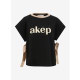 Akep Kadın T-Shirt, Siyah, M, TSKD05204