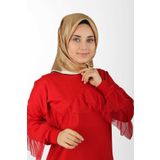 Aker 7208713-913 Gold Twill İpek Desenli Eşarp