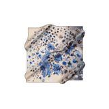 Aker 90x90 Ipek Krep Saten Eşarp - Mavi
