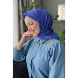 Aker Bambu Kraş Eşarp - 6060800-922 - Saks Mavisi