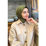 Aker Dama Monogram Serisi Jakar Eşarp Haki 1070600-951