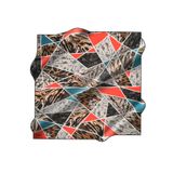 Aker Desenli Eşarp, 90x90, 5003146314, Kırmızı, kadın