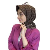 Aker Elegance Monogram Eşarp 1090500 - Çikolata