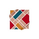 Aker Geometrik Desenli Eşarp, 90 x 90, 5003296212, Kırmızı, kadın