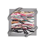 Aker Gri Karma Desen Tivil Ipek Eşarp 8808713-971, Karışık, 90X90