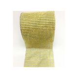 Aker Hediyelik 24 Sıra Taş Gold 1m 24lü Sıralı Gofret Kristal Taş Görünümlü Gofret Plastik Şerit Altın Rengi