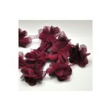 Aker Hediyelik Bordo 1m Gül Lazer Kesim Çiçek 12-13 Adet Organze Tül Kenar Süsü Tekstil Tasarım Kumaşı Yapay Süs –, TYC17F4738DC81B900