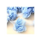 Aker Hediyelik Mavi 1m Gül Lazer Kesim Çiçek 12-13 Adet Organze Tül Kenar Süsü Tekstil Tasarım Kumaşı Yapay Süs AKERLAZERKESSSSIMGUL1METREURUNU