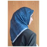 Aker İpek Jakarlı Sura Eşarp IST 7208407 - 424 Lacivert - Füme Çiçek Desen