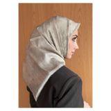 Aker Jakarlı Sura İpek Eşarp 7208405 - 331 SYR52629 Krem Gümüş Simli Desen