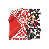Aker Kırmızı Kadın Geometrik Eşarp 8550701316