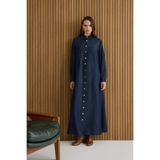 Aker Lacivert Denim Görünümlü Ferace