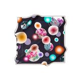 Aker Lacivert Karma Desen Tivil İpek Eşarp 8806713-921, Karışık, 90X90