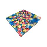 Aker Mavi Karma Desen Tivil İpek Eşarp 8546713-921