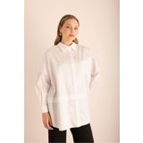 Aker Omuz Bantları İşleme Detaylı Cotton Tunik