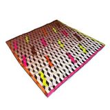Aker Pembe Geometrik Desen Tivil İpek Eşarp 8076713-915